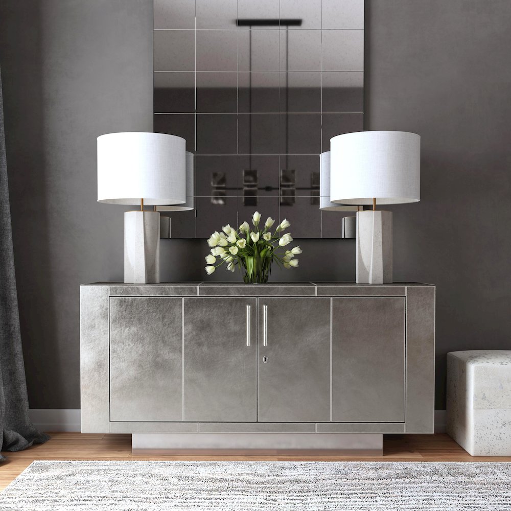 Francois 70.5" Buffet Sideboard, Silver. Picture 2