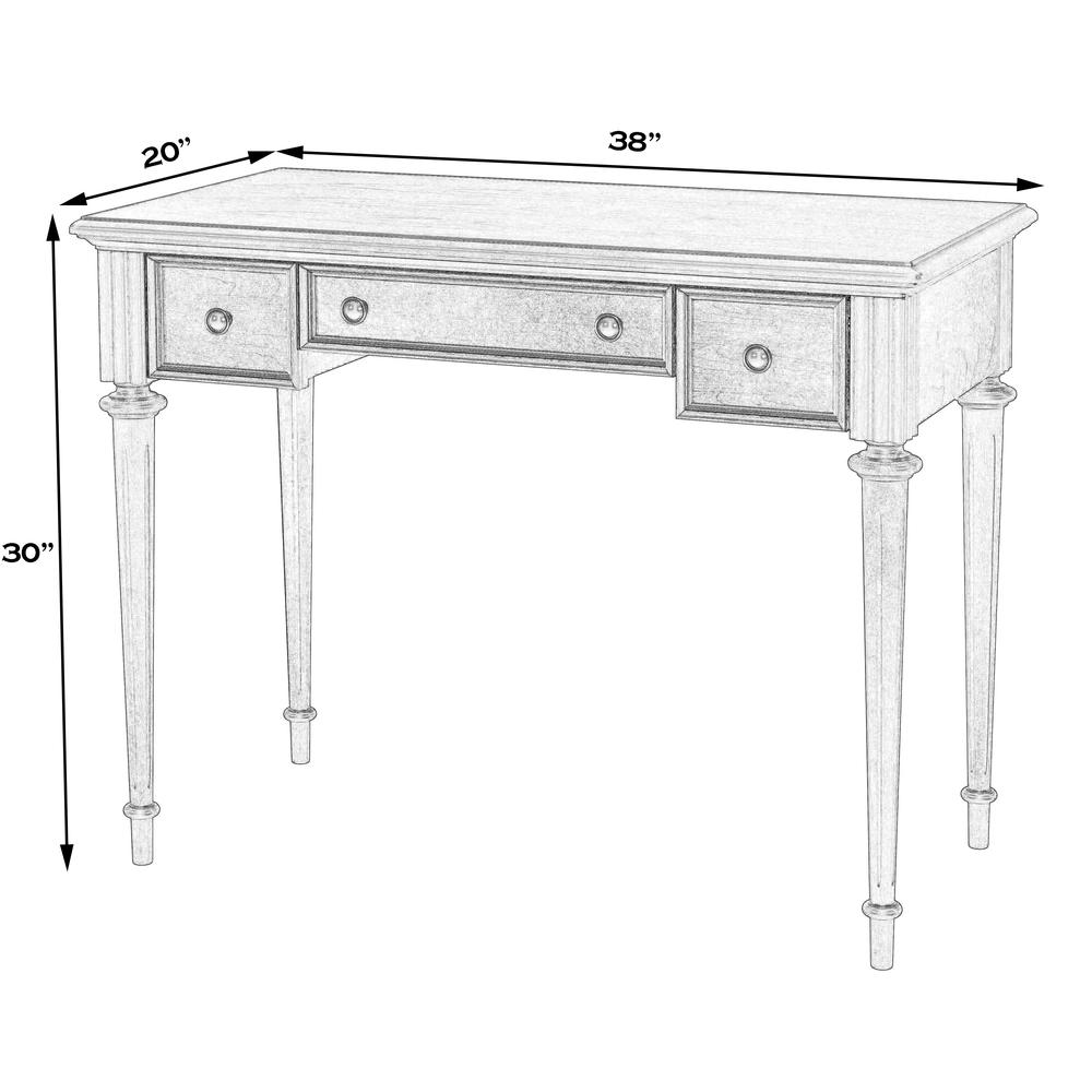 Edmund Writing Desk, Medium Brown. Picture 7