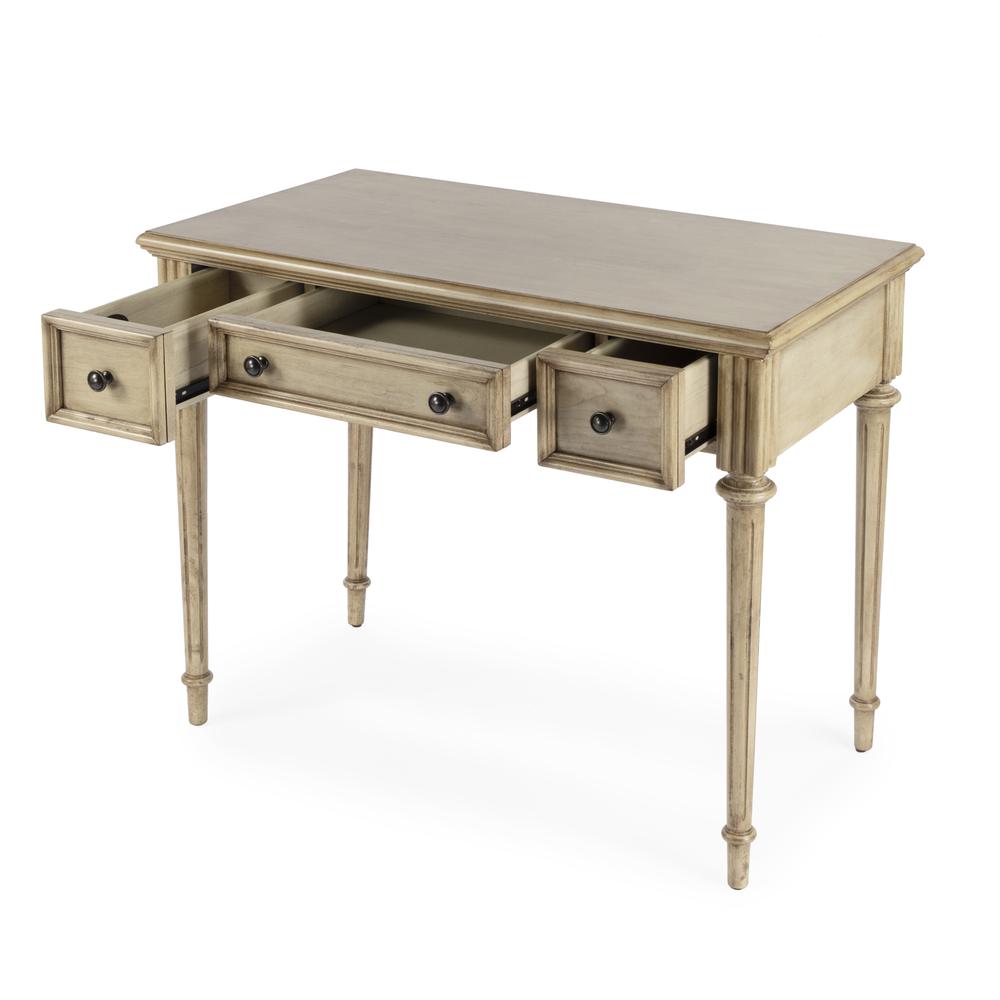 Edmund 38" Writing Desk with Storage, Beige. Picture 2