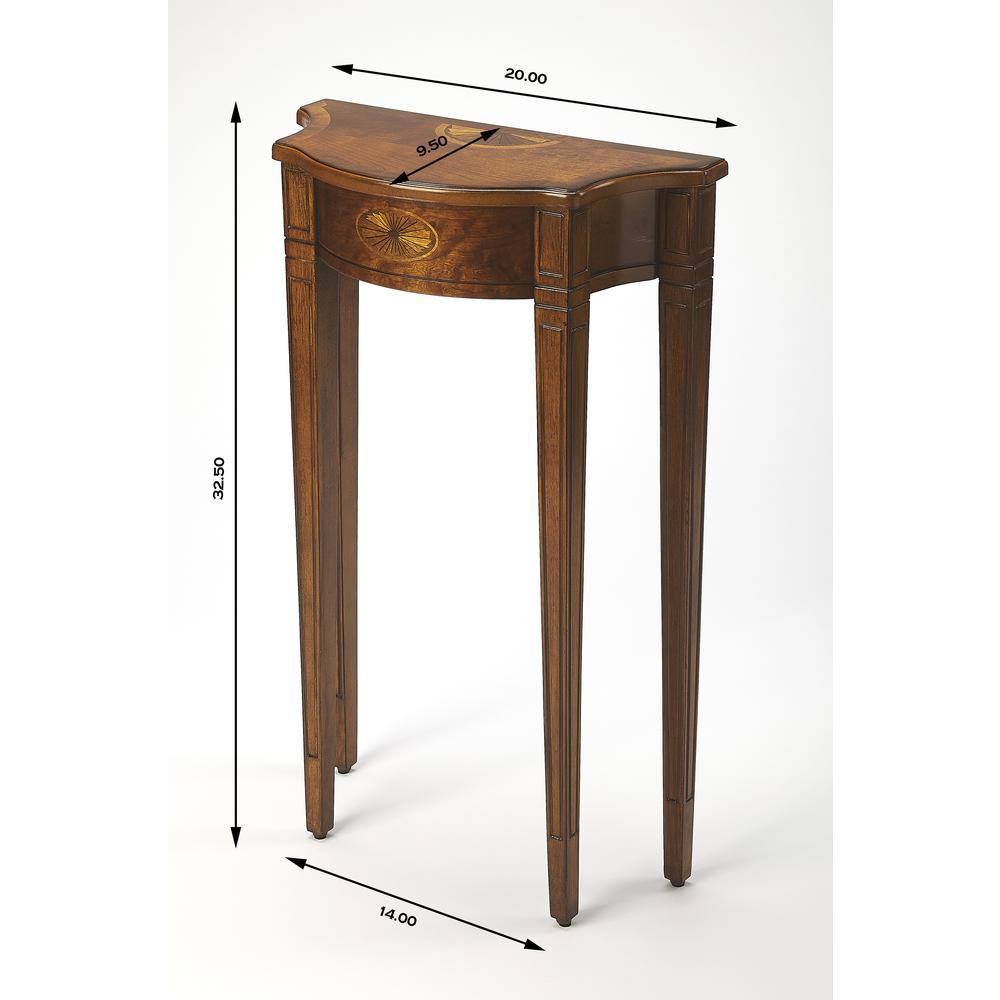 Chester Console Table, Medium Brown. Picture 6
