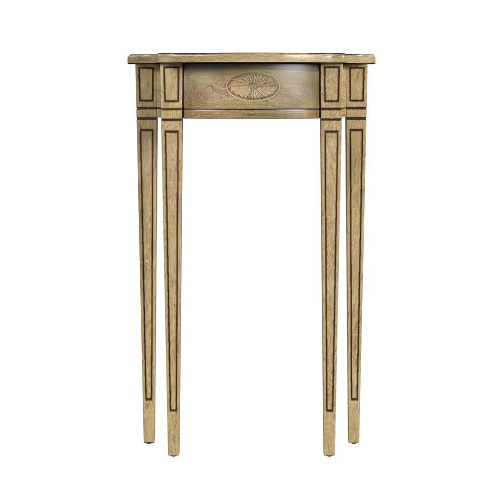 Chester Demilune Console Table, Beige. Picture 2