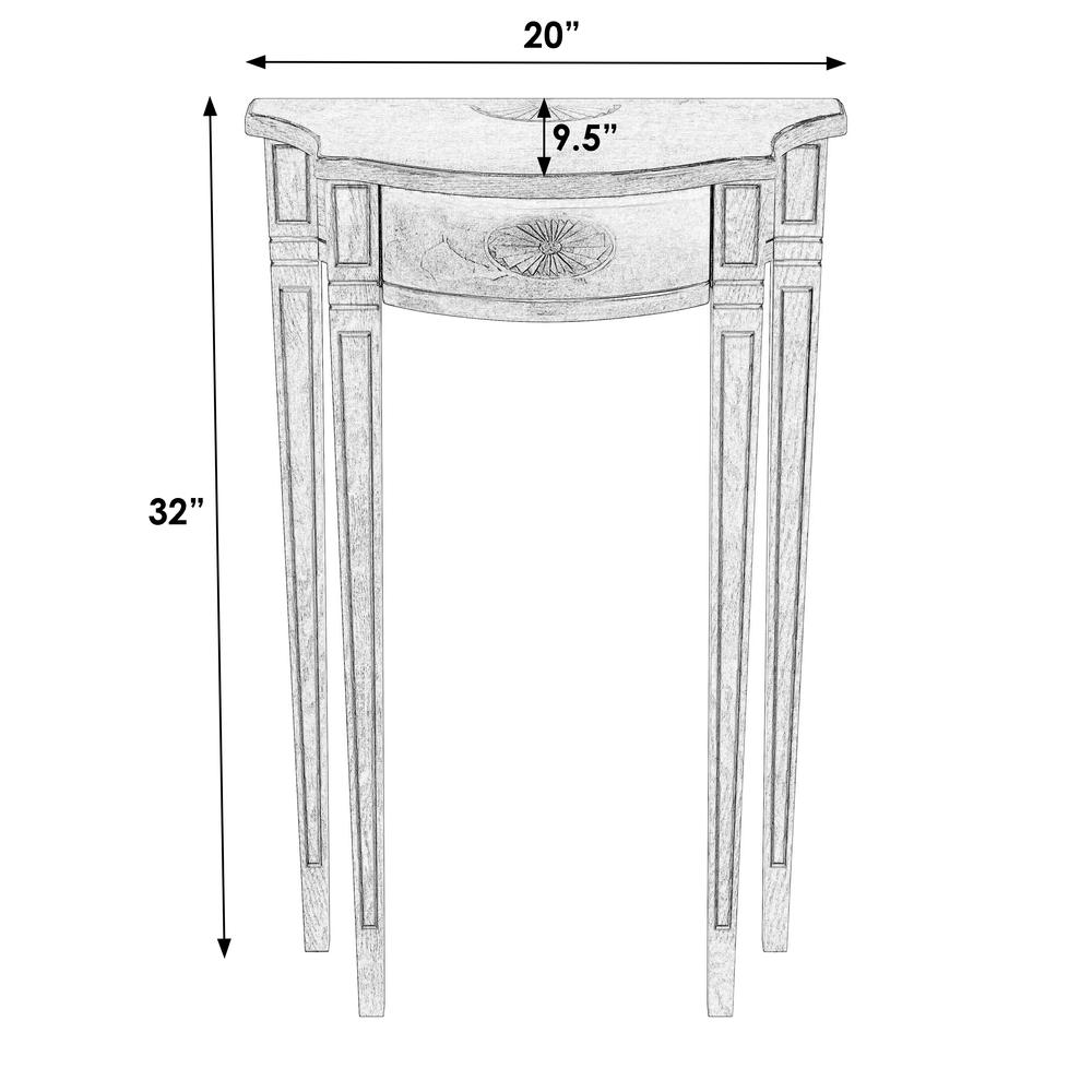 Chester Demilune Console Table, Beige. Picture 6