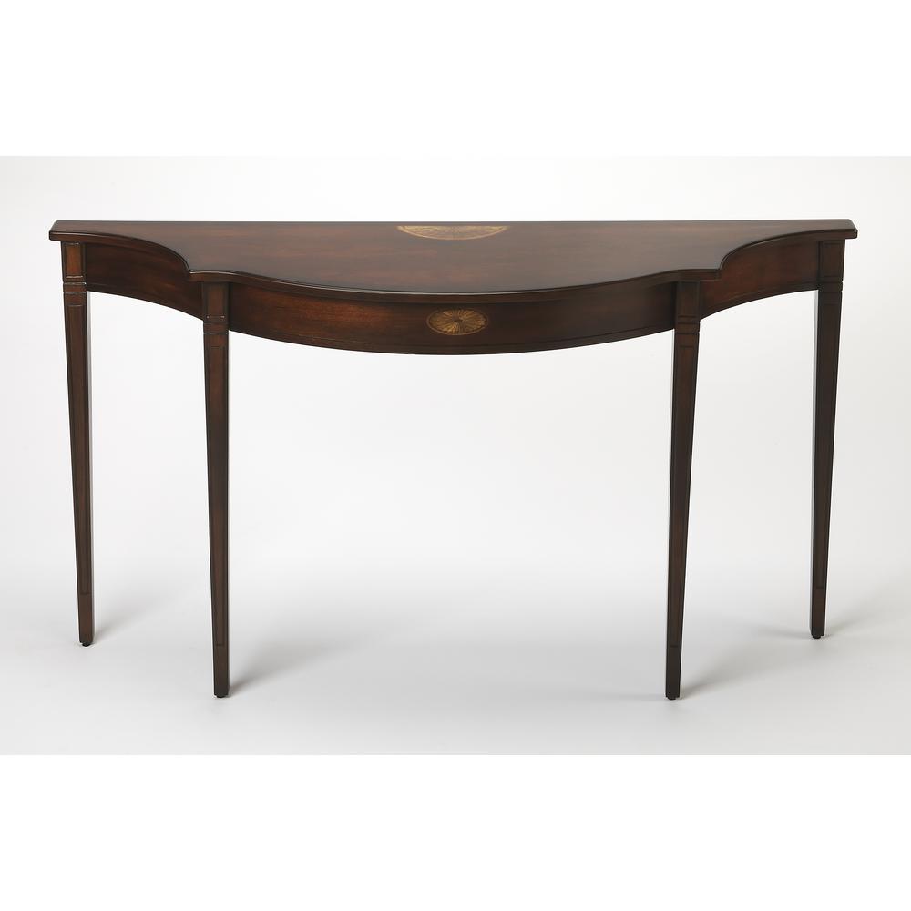 Chester Console Table, Dark Brown. Picture 1