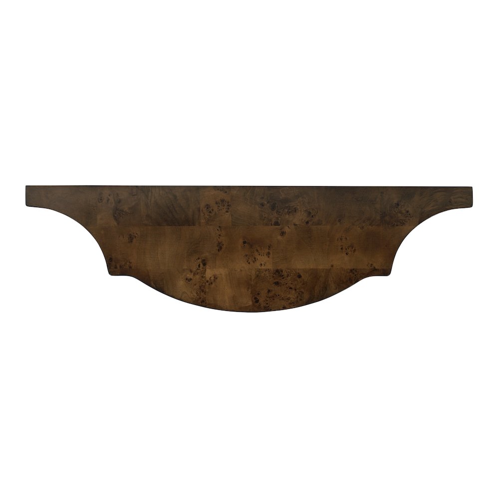 Chester 54 in W Demilune Wood Traditional Console Table, Brown. Picture 7