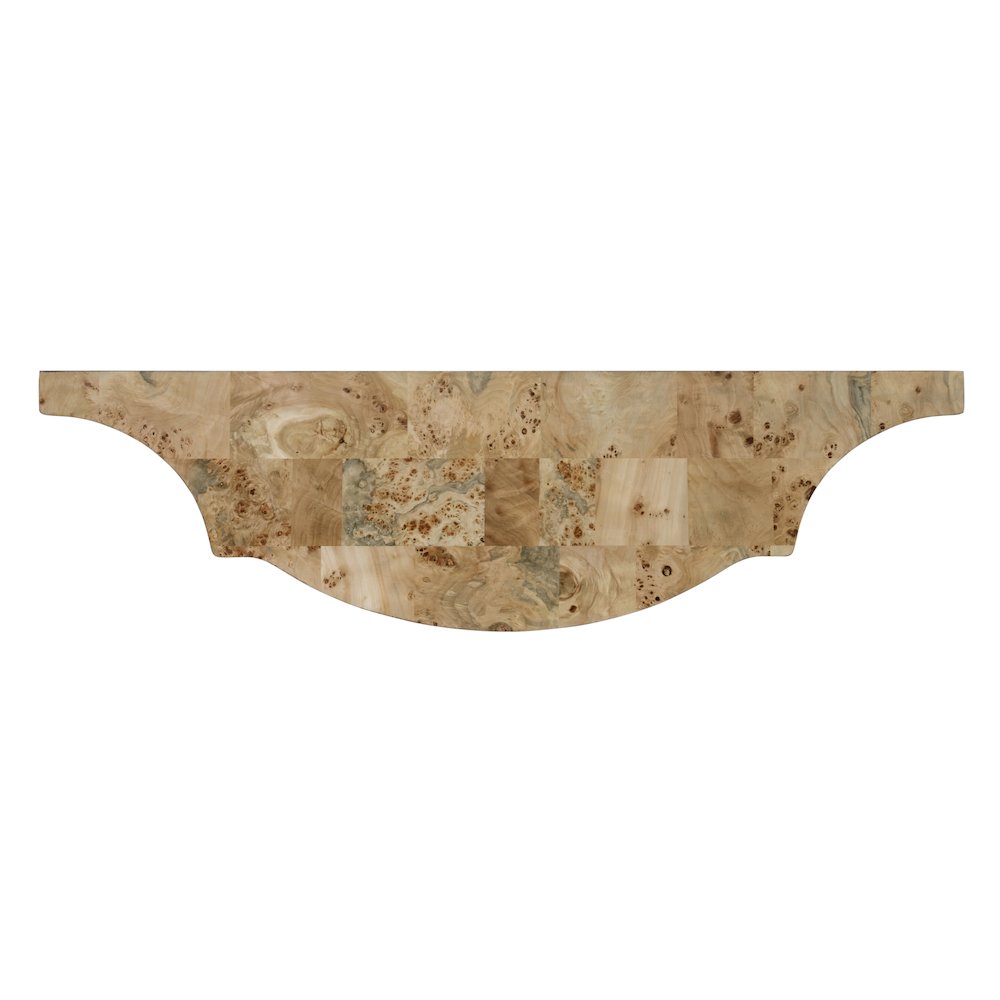 Chester 54 in W Demilune Wood Traditional Console Table, Light Brown. Picture 7