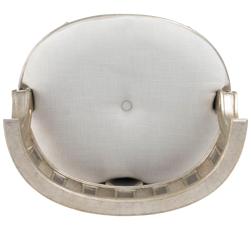 Rebecca Mirrored 21"W Vanity Stool, Silver. Picture 6