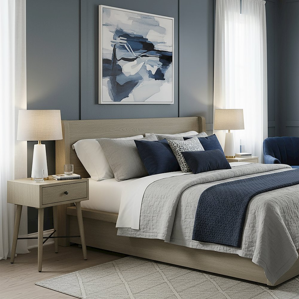 Delridge Nightstand, Gray, Tan/Beige. Picture 2