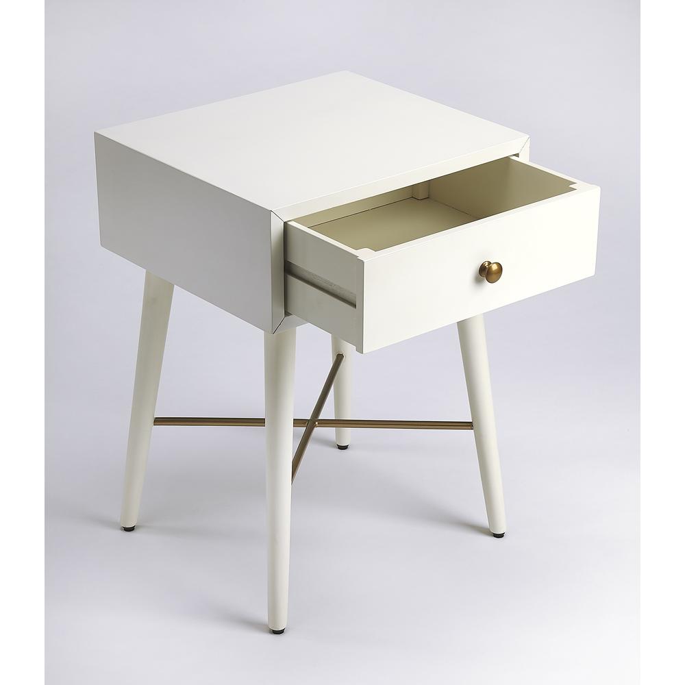 Delridge & End Table, White. Picture 2