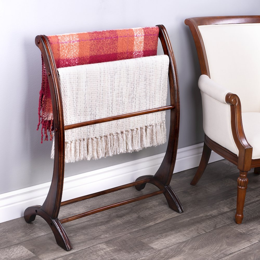 Nathaniel Blanket Stand, Dark Brown. Picture 8