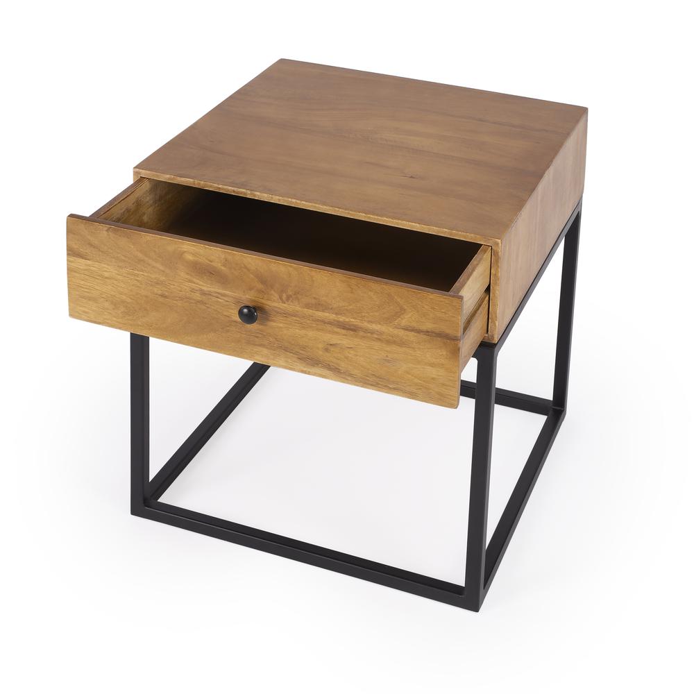 Brixton Iron & Wood End Table, Multi-Color. Picture 2