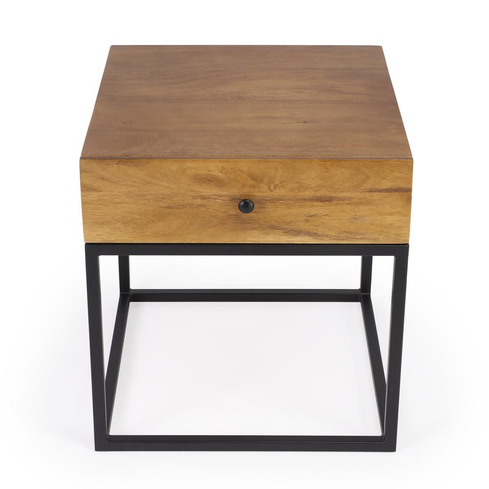 Brixton Iron & Wood End Table, Multi-Color. Picture 3