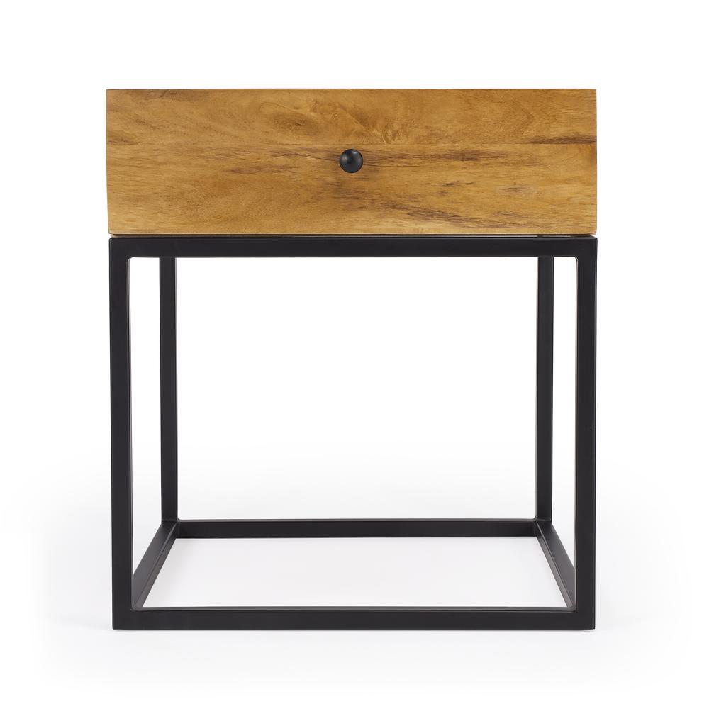 Brixton Iron & Wood End Table, Multi-Color. Picture 4