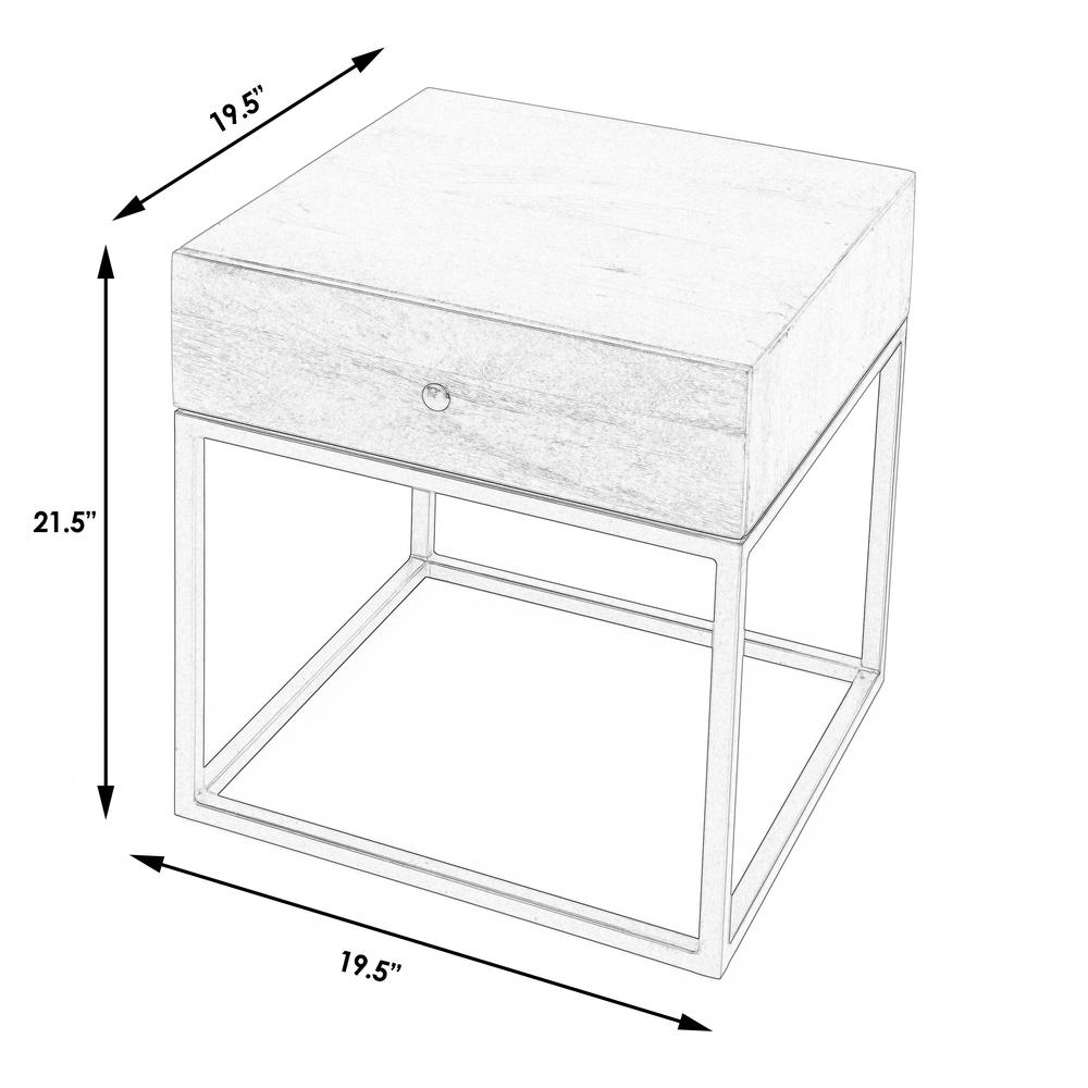 Brixton Iron & Wood End Table, Multi-Color. Picture 9