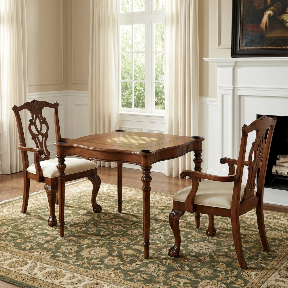 Eastwick Game Table, Medium Brown. Picture 5