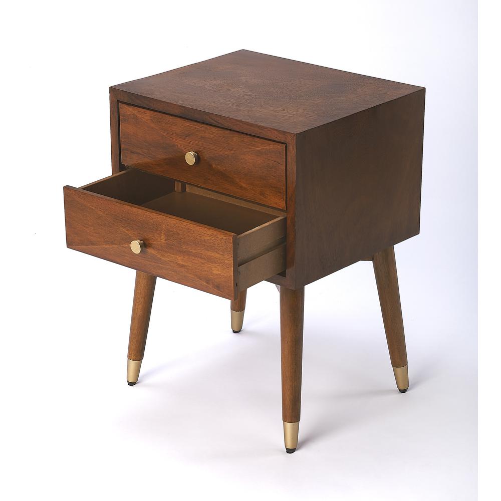 Zelda Nightstand, Medium Brown. Picture 2