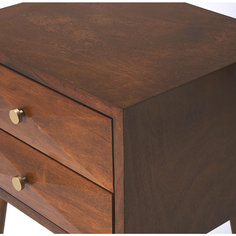 Zelda Nightstand, Medium Brown. Picture 3