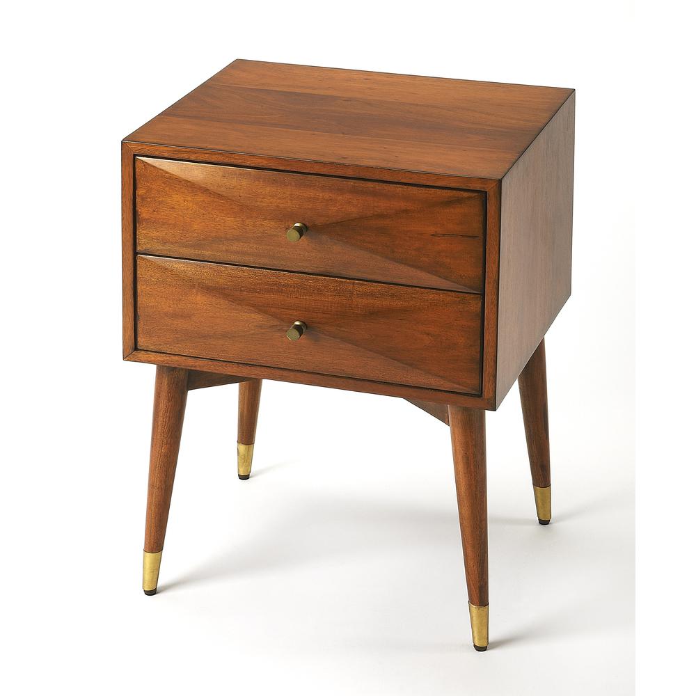 Zelda Nightstand, Medium Brown. Picture 1