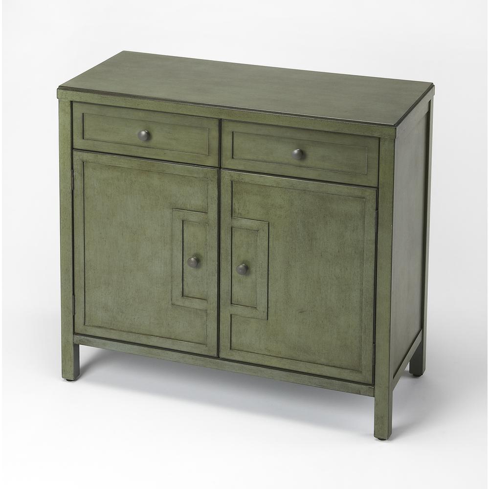 Imperial Wood Accent Cabinet, Green. Picture 1