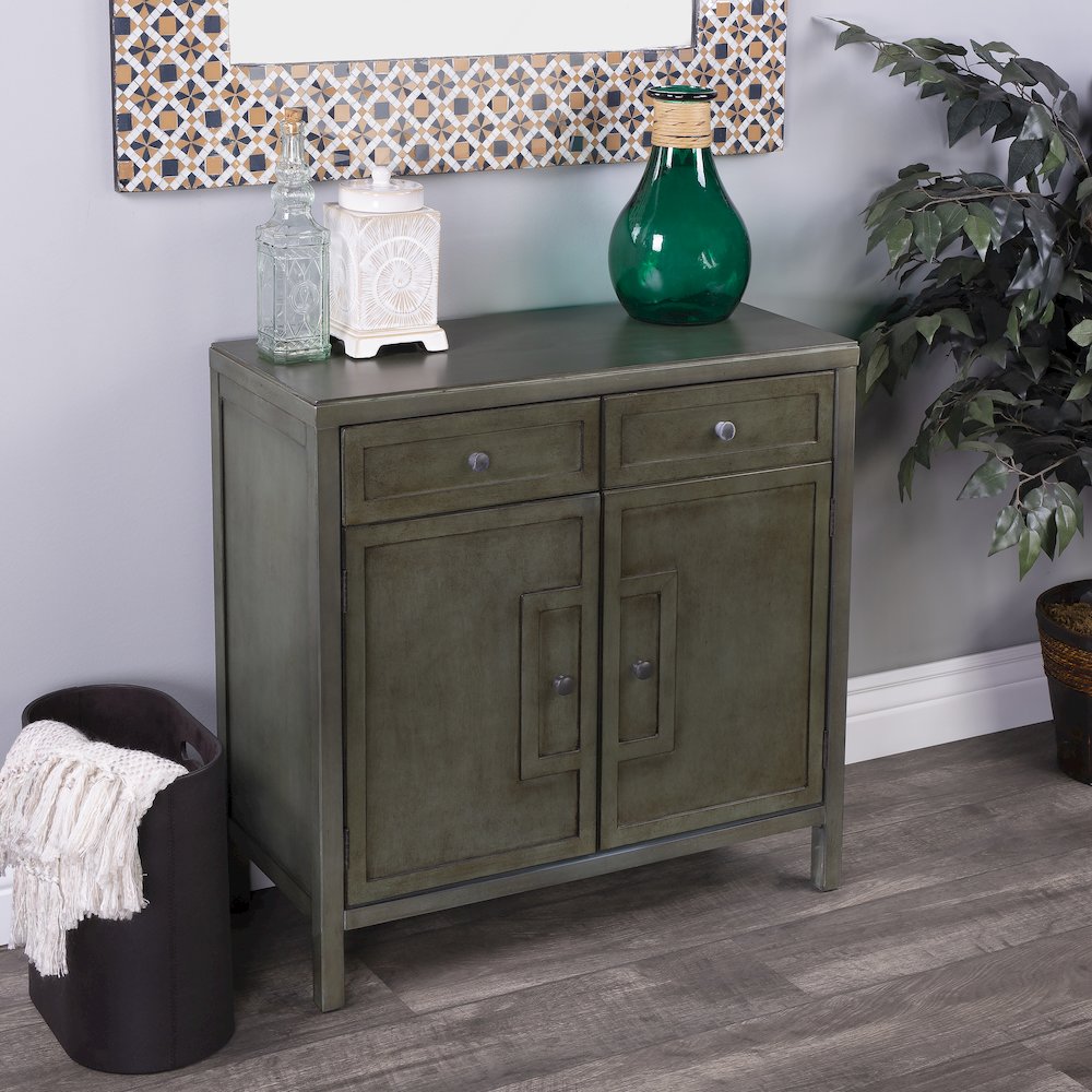 Imperial Wood Accent Cabinet, Green. Picture 8