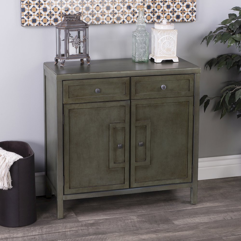 Imperial Wood Accent Cabinet, Green. Picture 7