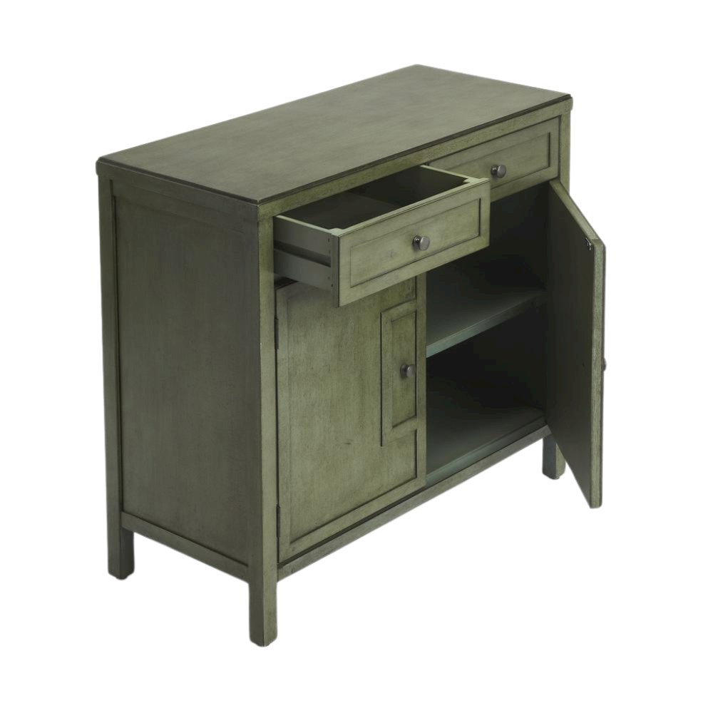 Green Accent Cabinet – Wood Cabinet for Bedroom or Living Room Décor. Picture 4