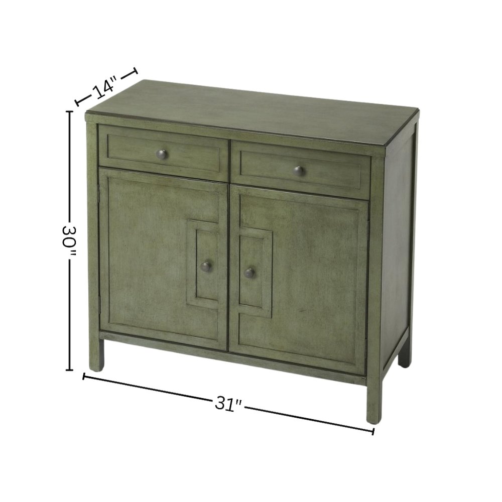 Green Accent Cabinet – Wood Cabinet for Bedroom or Living Room Décor. Picture 5