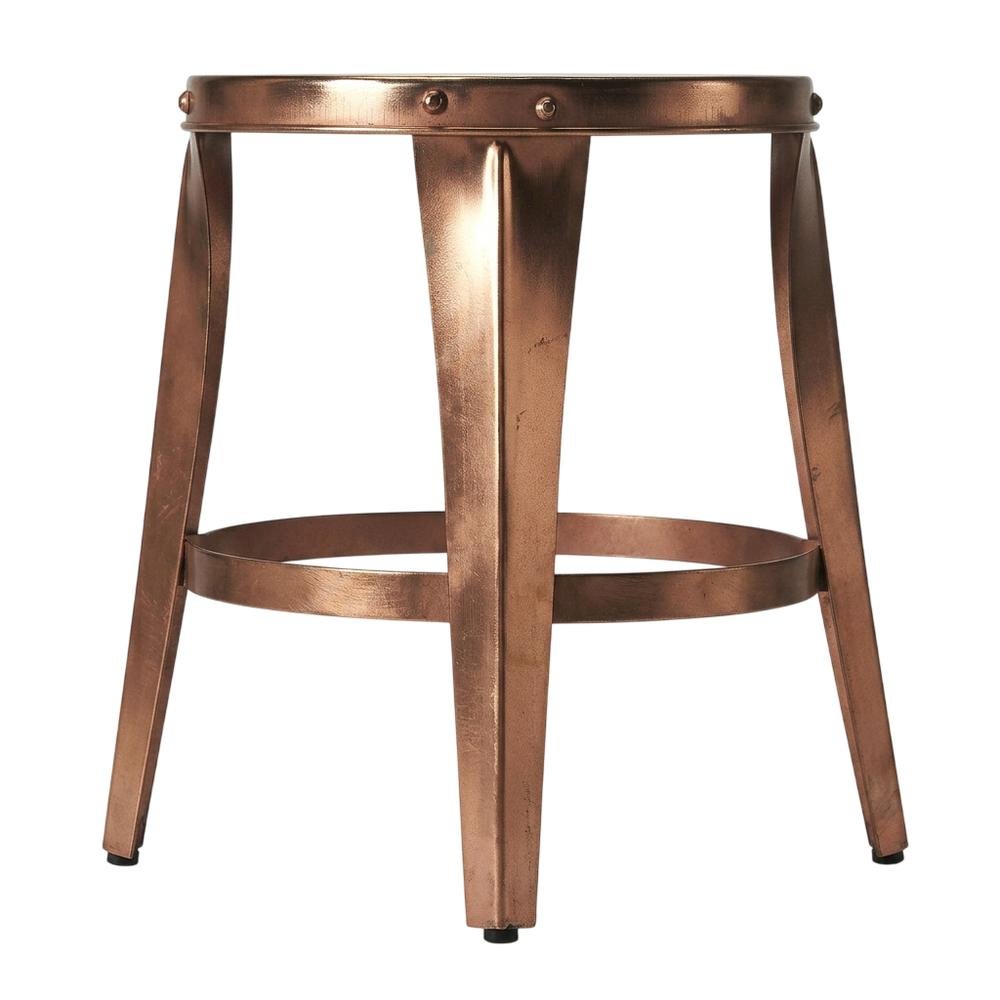 Backless Bar Stool with Round Seat, Industrial Counter Stool for Kitchen Bar. Picture 1