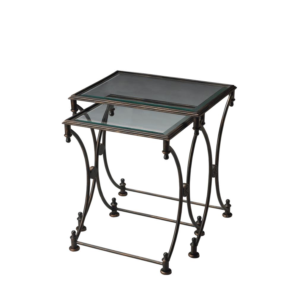 Beverly Metal Nesting Tables, Black. Picture 1