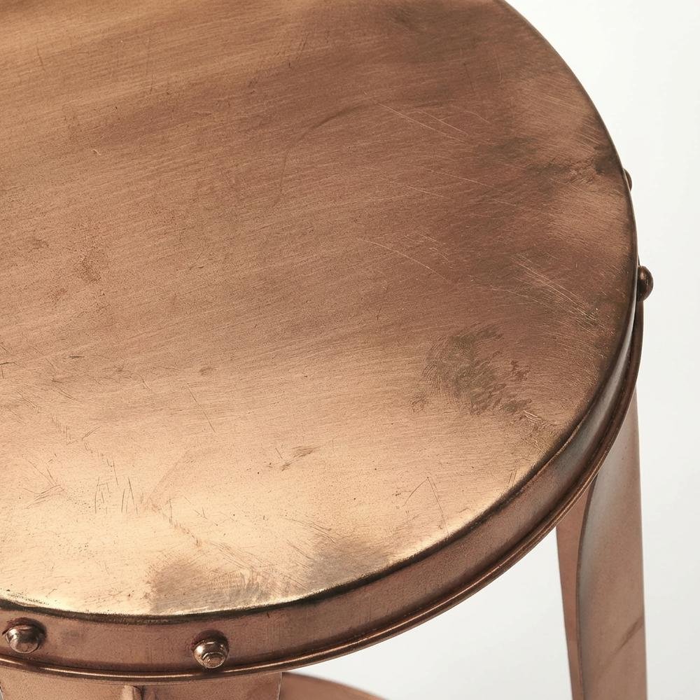 Backless Bar Stool with Round Seat, Industrial Counter Stool for Kitchen Bar. Picture 6