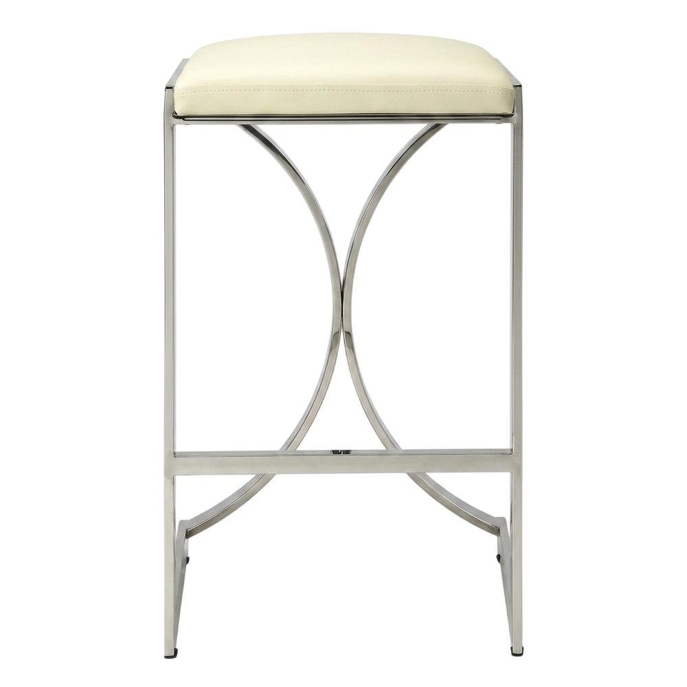 Pedestal Counter Stool with Footrest, Modern Contemporary Dining Room Chair. Picture 1