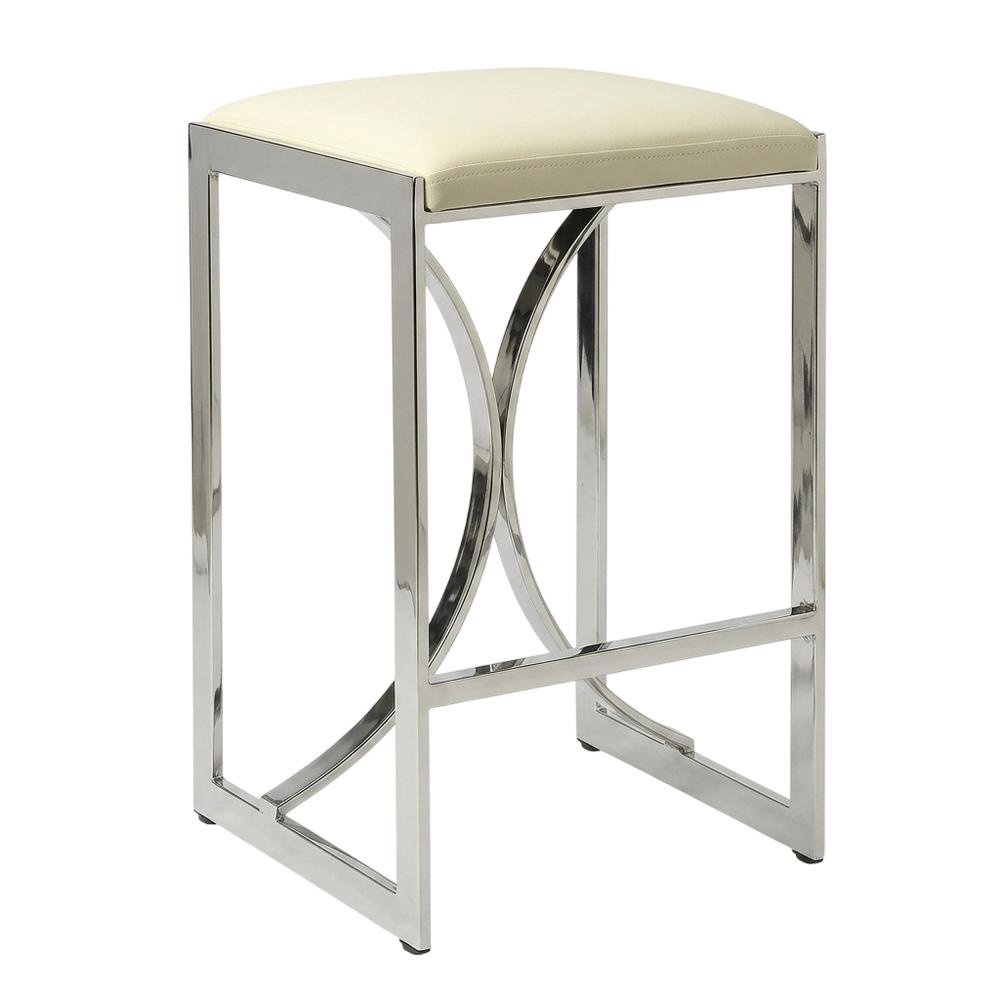 Pedestal Counter Stool with Footrest, Modern Contemporary Dining Room Chair. Picture 5