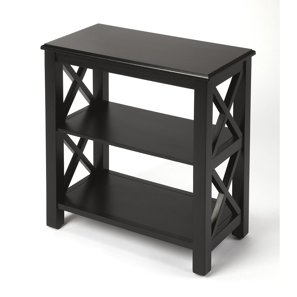 Vance 2 Shelf 22"W Bookcase, Black. Picture 1