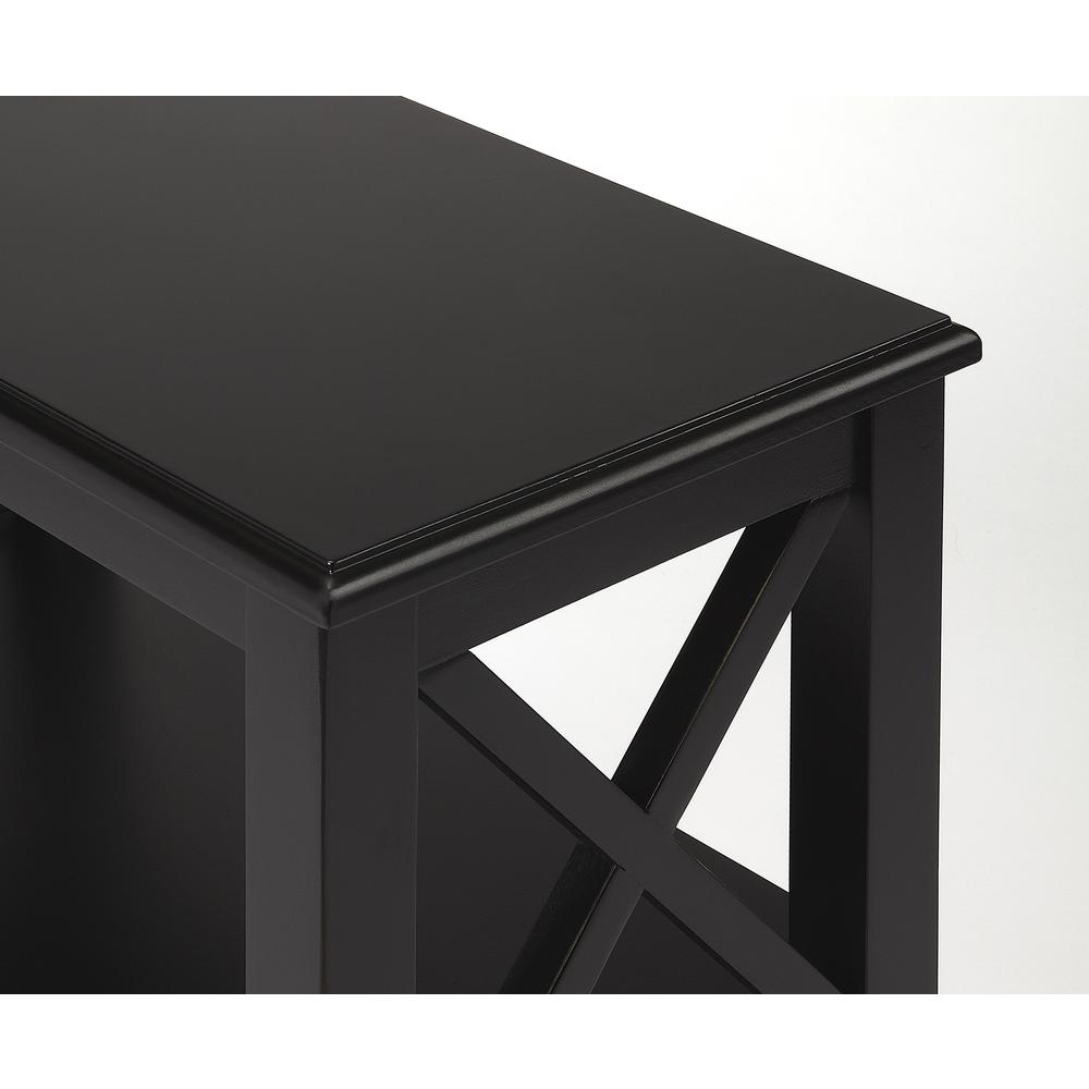 Vance 2 Shelf 22"W Bookcase, Black. Picture 3