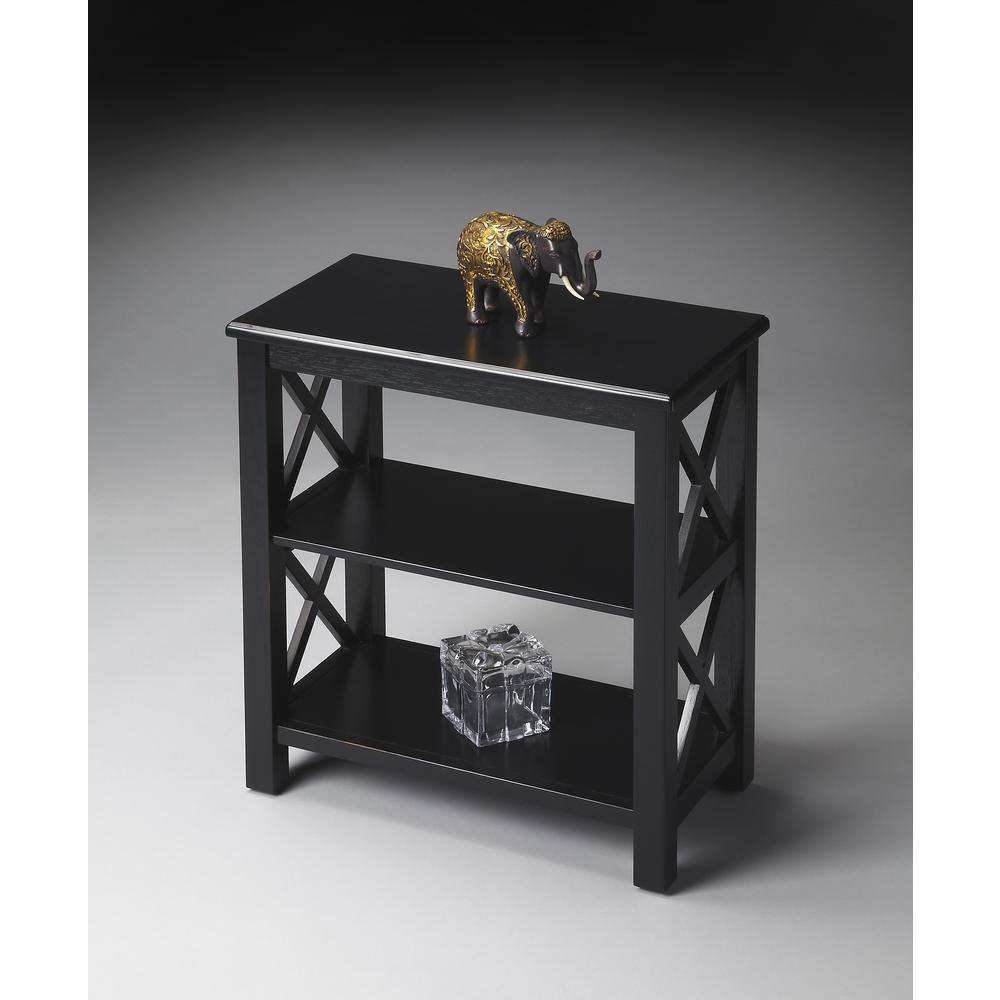 Vance 2 Shelf 22"W Bookcase, Black. Picture 2