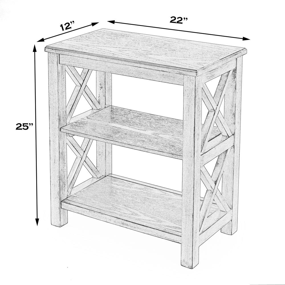Vance 2 Shelf 22"W Bookcase, Black. Picture 4