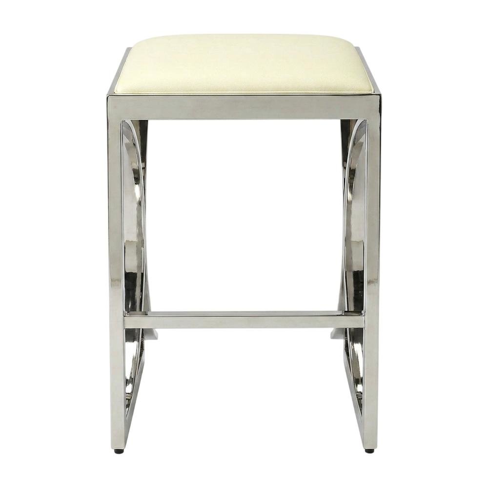 Pedestal Counter Stool with Footrest, Modern Contemporary Dining Room Chair. Picture 6