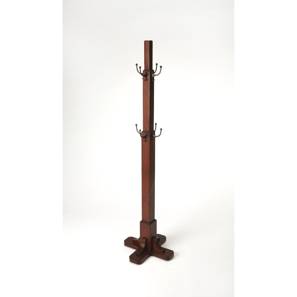 Webster Coat Rack/Tree, Medium Brown. Picture 1