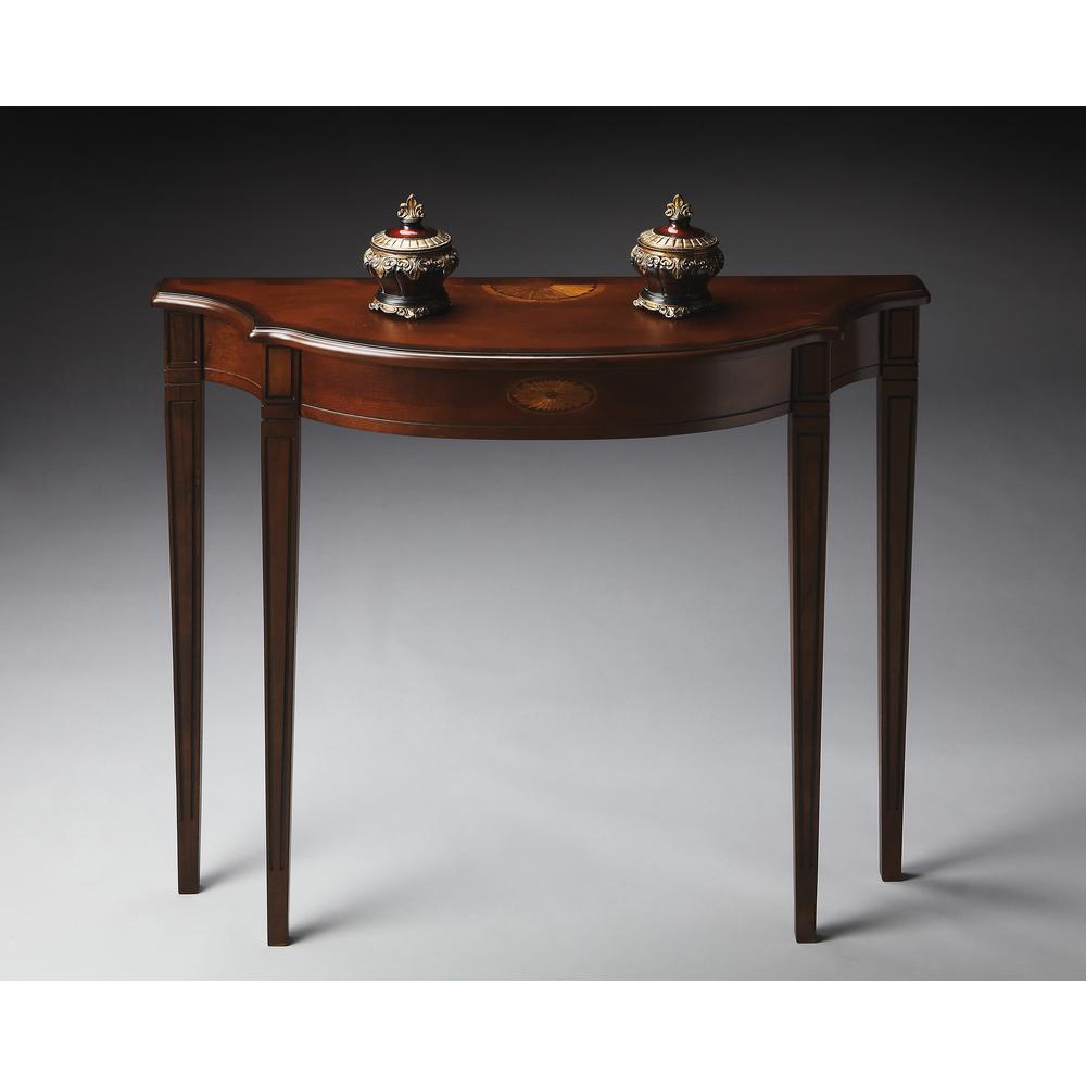 Chester Console Table, Dark Brown. Picture 3