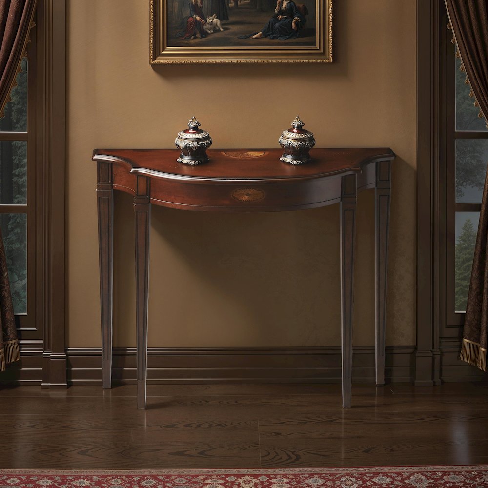 Chester Console Table, Dark Brown. Picture 4
