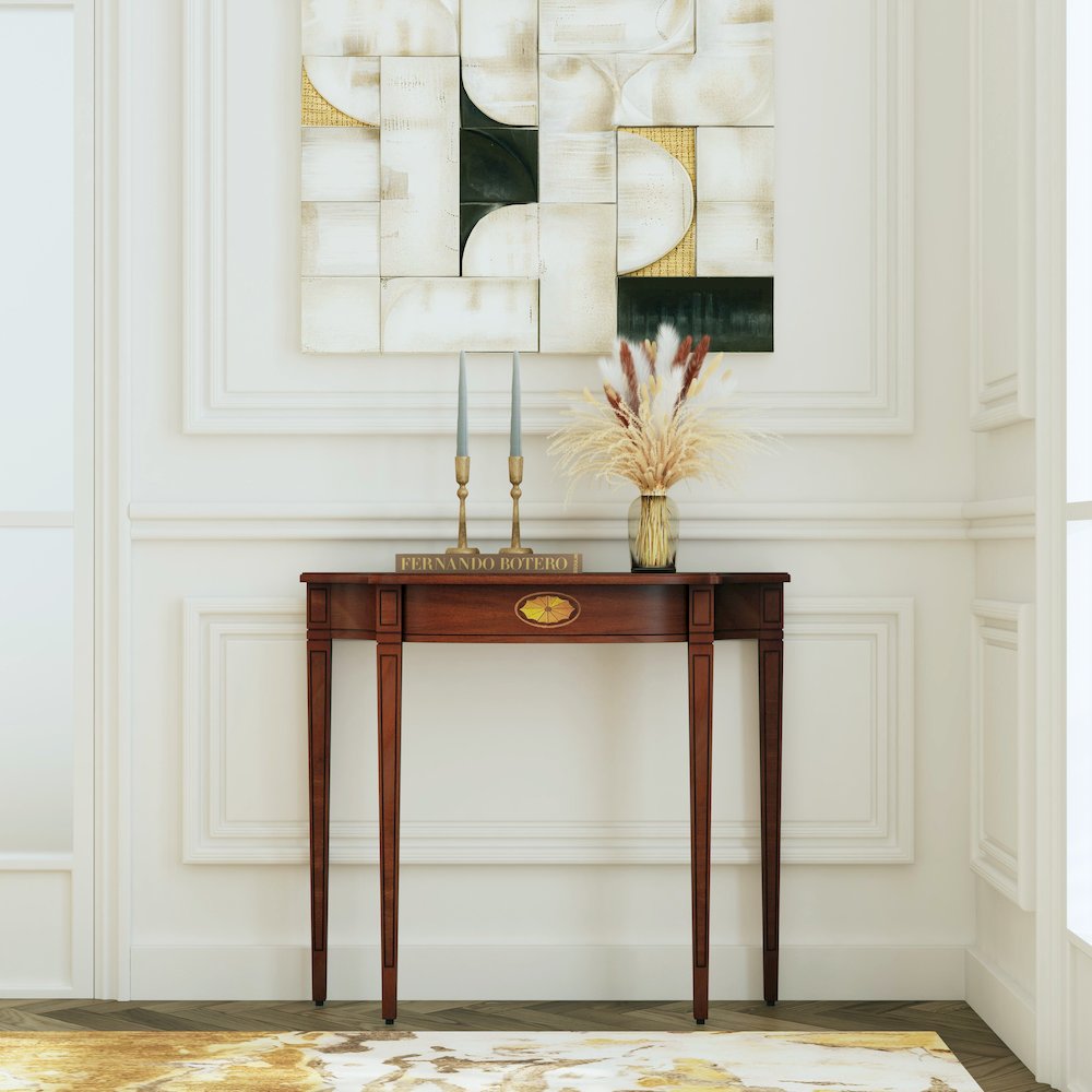 Chester Console Table, Medium Brown. Picture 4
