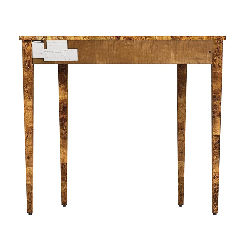 Chester Traditional Burl 36" Console Table, Medium Brown. Picture 4