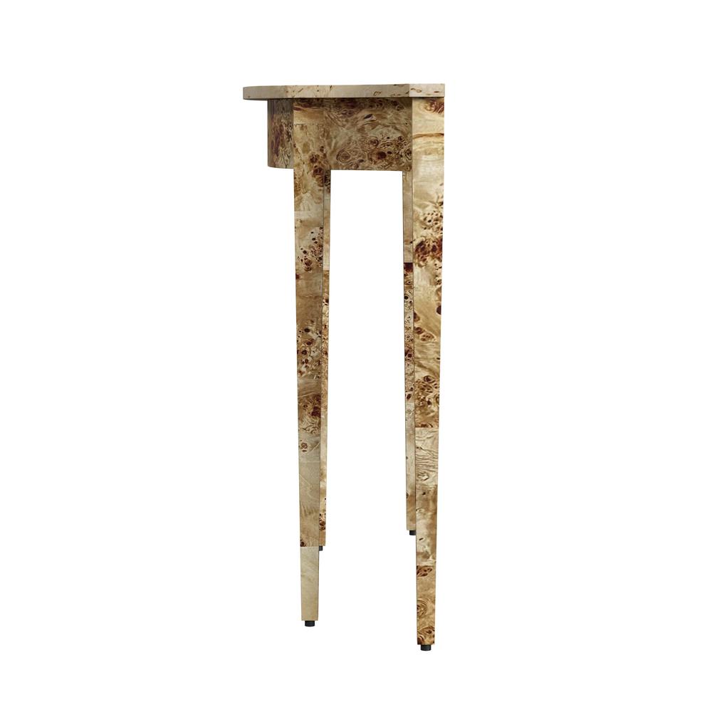 Chester Light Burl 36" Console Table, Light Brown. Picture 4