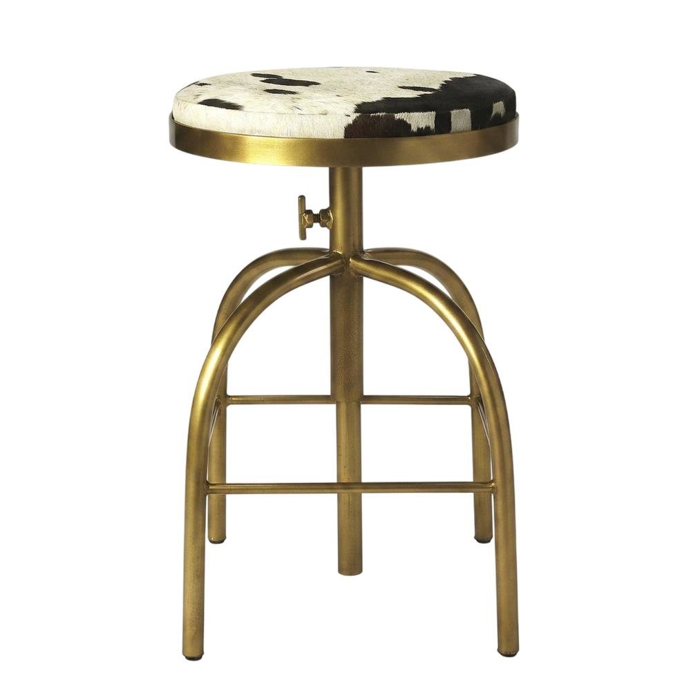Swivel Adjustable Counter Stool, Industrial Round Bar Stool for Kitchen. Picture 1