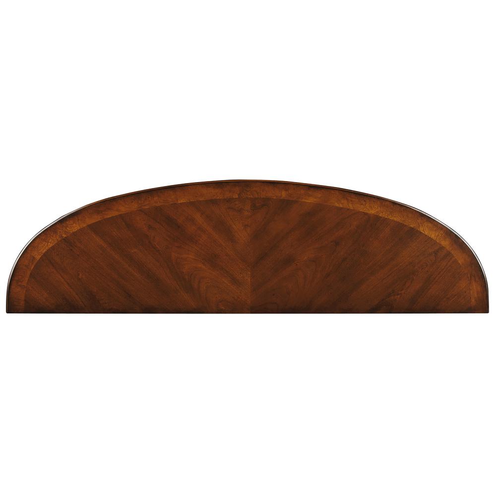 Astor Nutmeg Demilune Console Table, Dark Brown. Picture 2