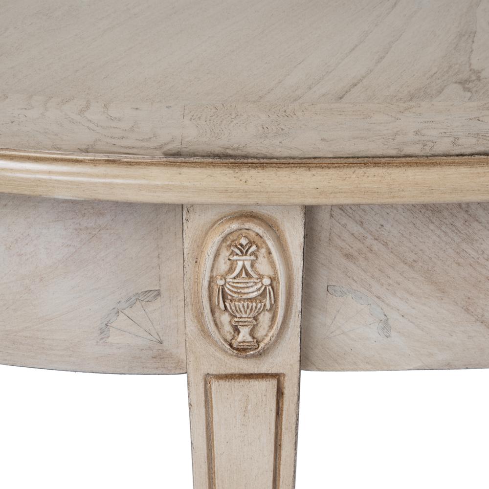 Astor 54"W Demilune Console Table, Tan/Beige. Picture 3