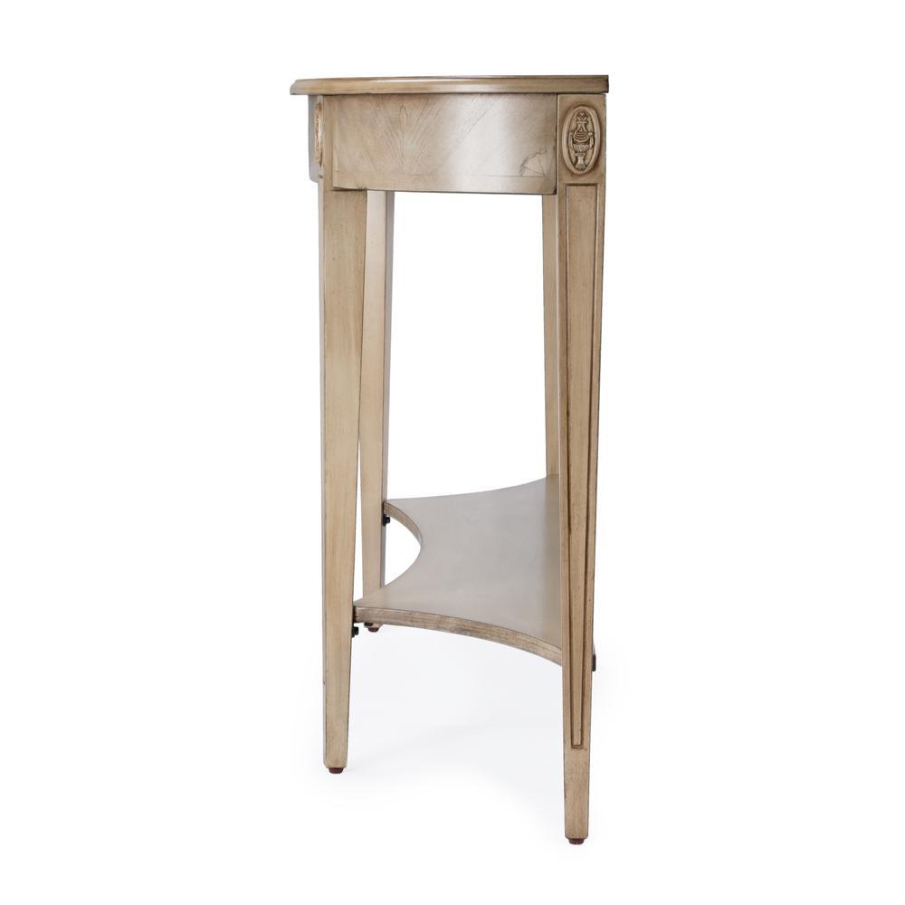Astor 54"W Demilune Console Table, Tan/Beige. Picture 4