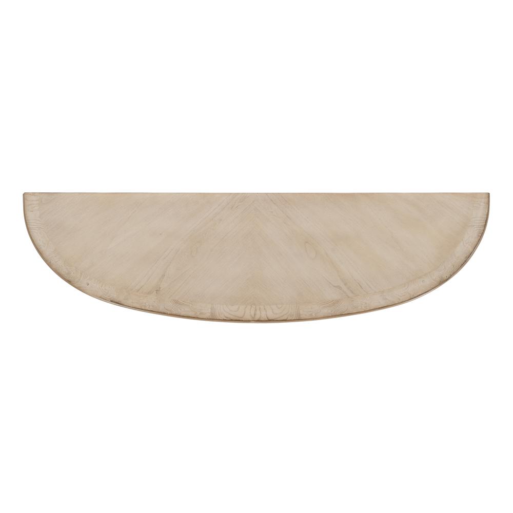 Astor 54"W Demilune Console Table, Tan/Beige. Picture 6