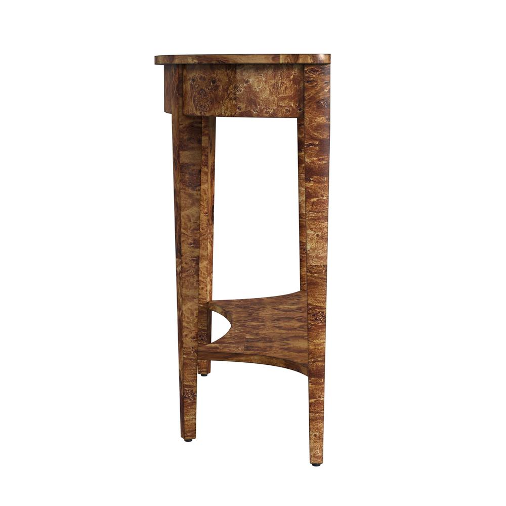 Astor 54"W Demilune Console Table, Light Brown. Picture 5