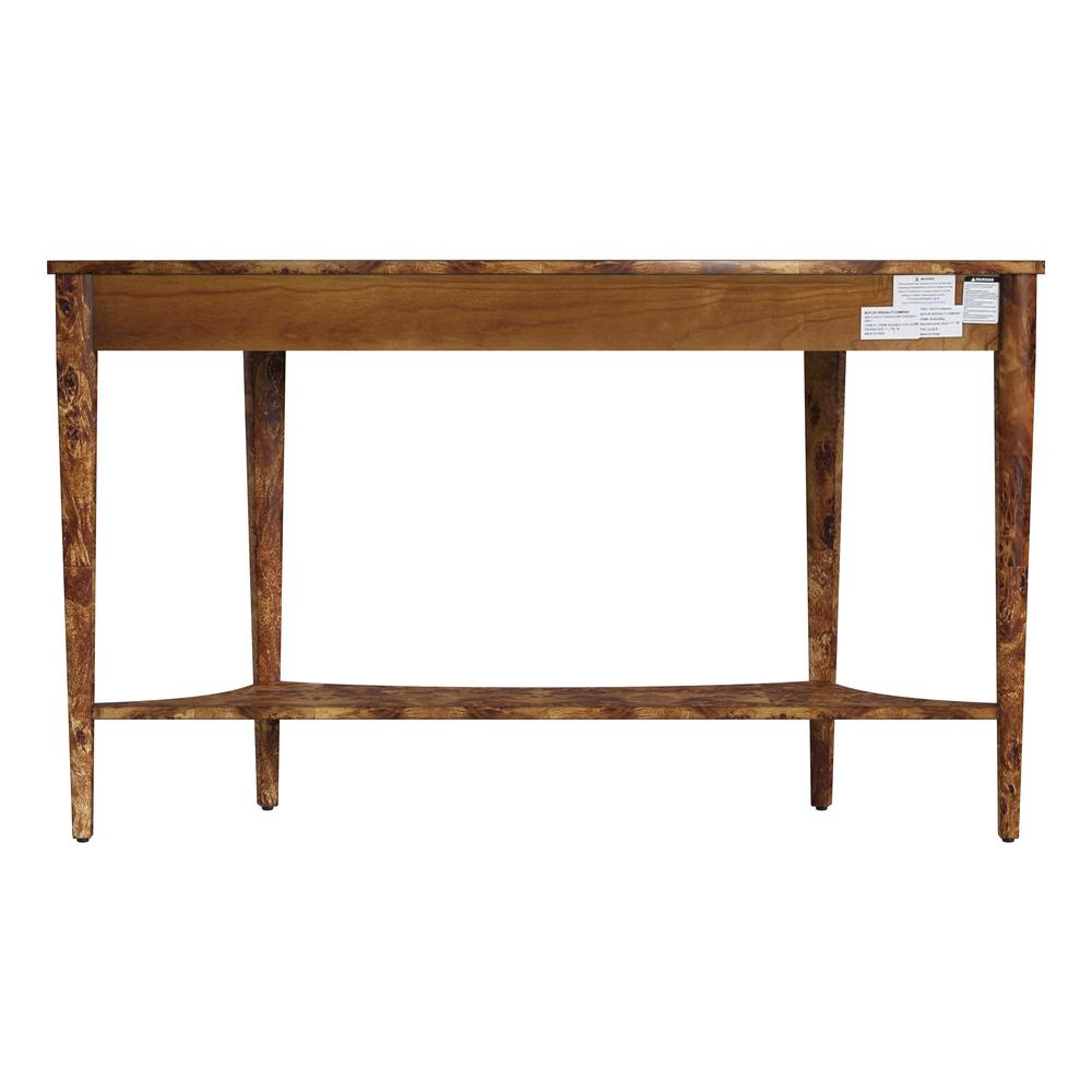 Astor 54"W Demilune Console Table, Light Brown. Picture 6