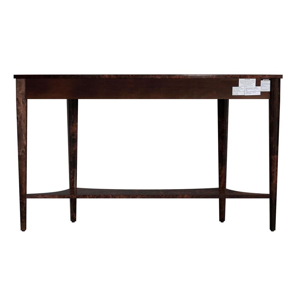 Astor 54"W Demilune Console Table, Dark Brown. Picture 4